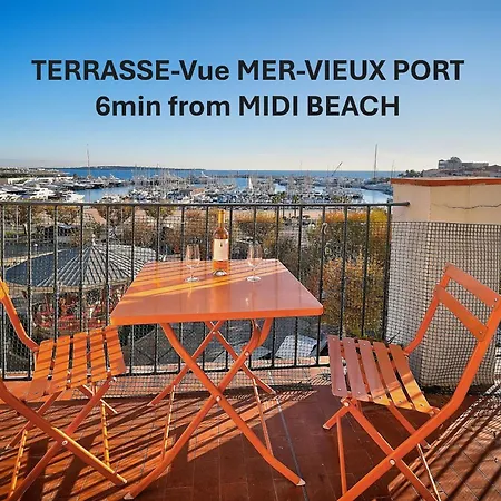 Apartment Exceptionnel 3 Pieces Avec Terrasse Vue Sur Vieux Port Centre L! A2b195 *